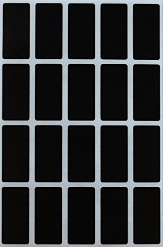 Etiketten Schwarz 40 mm x 19 mm Aufkleber - 4 cm x 1,9 cm viereckige Etiketten 300 Stück von Royal Green | 300 schwarze, rechteckige Etiketten für Organisation, Inventar, Aktenordner, Aufbewahrung und einfache Identifizierung.
