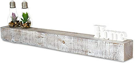 levandeo Wandregal Holz Massiv 100x10cm Shabby Chic Wandboard Vintage Rustikal Design Natur Regal Bord