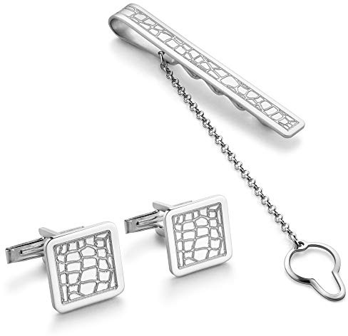 STERLL Hochwertiges Herren Schmuckset Mit Manschettenknöpfen Und Krawattenklammer