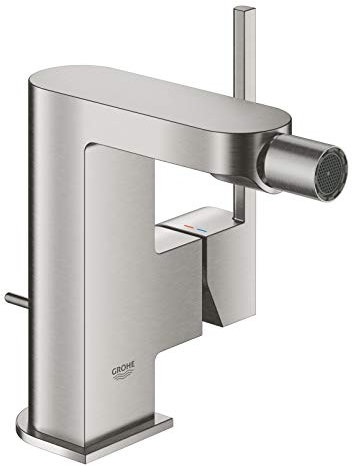 GROHE Plus | Badarmatur - Bidetbatterie,mit Temperaturbegrenzer| flexible Anschlussschläuche | supersteel | 33241DC3