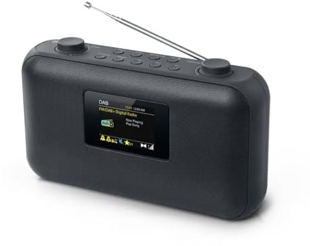 Muse Radio, Dab + FM PLL, écran LCD TFT, Horloge MUSE - (M-118 DB), Double Alarme, répétition, Mode Veille s, Fonction diaporama, Gris foncé