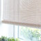Bambusrollo Blickdicht,Bambus-Rollo Raffrollo Natur,Weiß Sonnenschutz/Sichtschutz Rollo Seitenzugrollo,80% Lichtfilter Bambusjalousien Rollläden,für Fenster und Türen (120x160cm/47x63in)