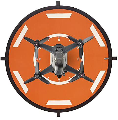 Hsthe Sea Hsthe Sea Round Shape Drone Landing Pad, Drone Zubehör, Drone Pad Universal Wasserdicht Faltbar Drone Helikopter Landeplatz 56cm/22Zoll, für Air 2S/FPV/Mavic Mini 2