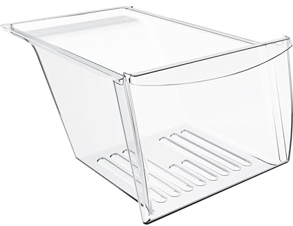 HECASA 240337103 240337102 Refrigerator Crisper Drawer Pan Replacement For 240337105 240337107 240337108 240337109 Refrigerator Pan Shelf Replacement only Plastic (Clear)