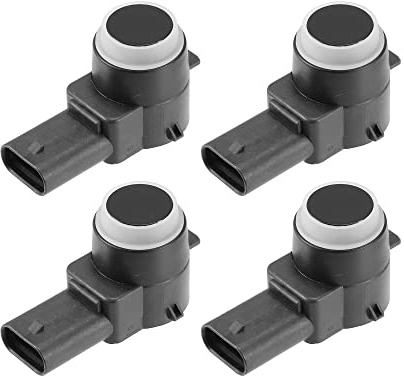 A ABSOPRO Sensor PDC Aparcamiento para Mercedes Benz A W177 18-20 4Uds | Negro, Plástico Y Metal, 5.1x2.8x2.3Cm, 3 Pasadores, 2125420018, W176, W169, W247, W205, W204, W203