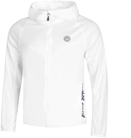 BIDI BADU Herren Crew Hood Jacket - White, Größe:L