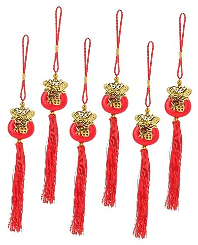 YARNOW 6stücke Chinesische Laternen Im Stile Von Kleinen Ornamenten Hängedekorationen Für Topfpflanzen Dekorationen Mit Bonsai-Pflanzen Hängende Laternen Für Innenbereich