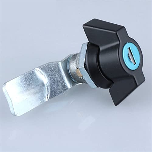 EKoKim Black Double - Wing Cabinet Lock MS408 Cylinder Lock Cam Cabinet Locks for Distribution Box Industrial Cabinet Lock 2Pcs (Color : MS408 2)