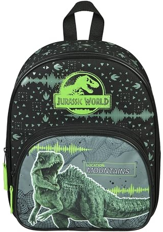 Undercover - Sac à Dos Enfant Jurassic World - avec Poche Frontale - pour la Maternelle, Les Loisirs et Les Voyages - résistant et Pratique - pour Les Enfants à partir de 4 Ans