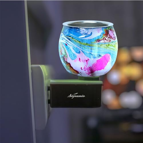 SIGNAMIO Multi Color 2 in 1 Electric Kapoor Dani Burner: Essential Home Fragrance Product & Room Freshener Diffuser with Night Light for Pooja Rooms, Aroma, Oil & Camphor Diffuser Capabilities-DN