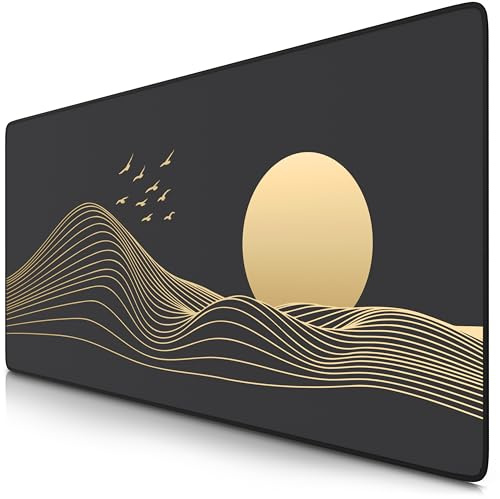 TITANWOLF Tappetino per mouse XXL 900 x 400 – Office Mousepad – controllo preciso del mouse migliora la velocità e la precisione – Tenuta stabile – Lavabile – Sottomano per ufficio e casa