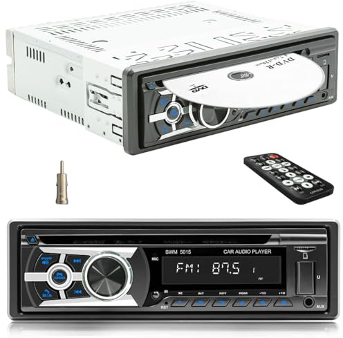 iFreGo Autoradio bluetooth con lettore CD DVD RDS, stereo auto bluetooth, autoradio 1 din USB/TF/MP3/Telecomando/AUX in, radio auto FM/AM, RCA Supporta iOS/Android