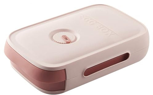 Qaestuan Porta Uova da Frigo, Portauova Frigorifero a Cassetto Plastica con Data, Contenitore per Uova da Frigorifero Scatola Portauova per Frigorifero, per Conservare 21 Uova, Rosa