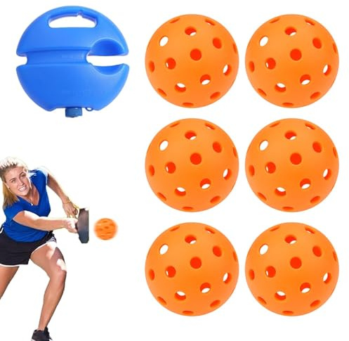 ETUCYNG Balltränarset, bolltränarboll – bollövningsutrustning – praktisk rebound-träningsboll med 40 hål för enspelare, vuxna, barn, bollträning