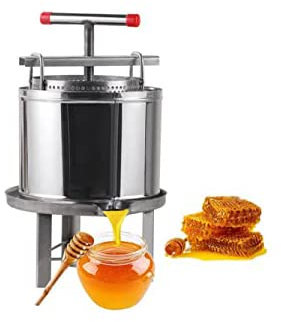 Extracteur de Miel Manuel, Outil de centrifugeuse de Miel Commercial, Presse à Miel pour la Fabrication de vin, de Miel, de jus et d'huile de Poivre avec poignée en Forme de T