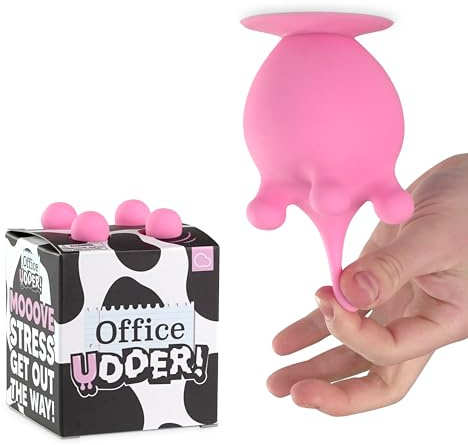 Bubblegum Stuff Office Udder Squishy Silikon Kuh Euter Stressabbau Saugnapf Spielzeug Diskretes Geschenk für Kollegen, Chefs oder jeden
