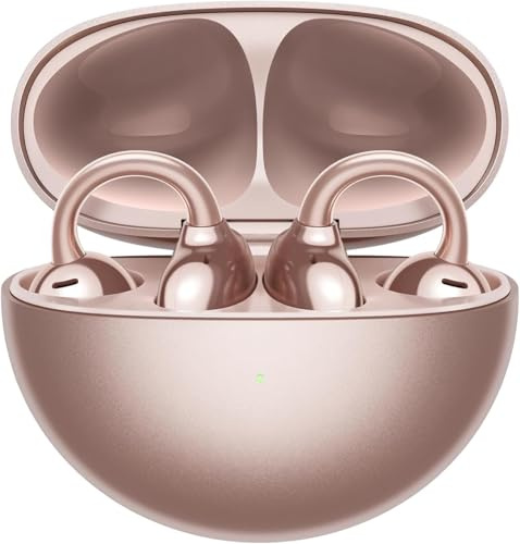 HUAWEI FreeClip écouteurs, écouteurs sans Fil, Bluetooth, 8 Heures d'autonomie, Écoute Ouverte subversive, Ajustement sûr, Confort de Port Optimal, avec iOS, Android et Windows, IP54, Or