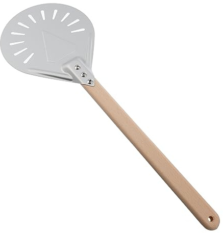 TOPBATHY Pelle à Pizza Tournante Alliage Léger Avec Manche Bois Outil De Cuisson Pratique Pour Pizzas, Pains Et Viennoiseries Résistant Et Facile à Nettoyer