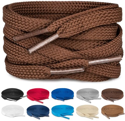 TULMERO SULPO 2 pares de cordones planos de 8mm para zapatos, 90 cm - 2 Paare