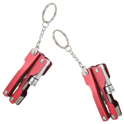 ABOOFAN Stainless Steel Pliers Multi-use Camping Tool Led Flashlight Compact Keychain Pliers for Outdoor Activities