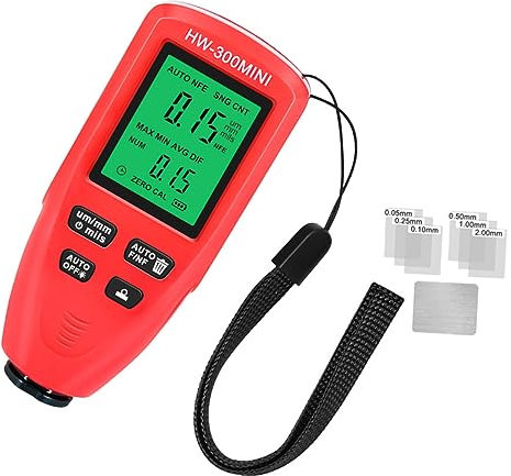 Misuratore Digitale di Spessore Vernice Auto Rosso per Rivestimenti