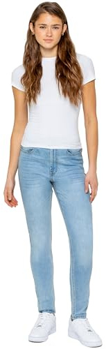 989Zé ENZO Womens Mom Jeans Ladies High Waisted Casual Cotton Regular Fit Stretch Denim Trouser Pants EZL658_Jeans Bleach 12 S
