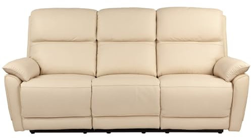 Bostonsofa Arizona 3-Sitzer Leder Relaxsofa - Modernes Design mit Zero-Wall Funktion - Hochwertige Echtleder Couch für Wohnzimmer - 203x90x101 cm