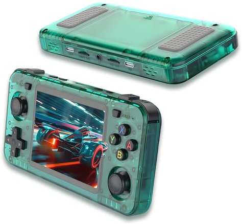 R36H Console de Jeu Portable 128G, écran IPS 3.5 Pouces rétro Gaming Portable 8H Playtime avec 2500mAh, Console de Jeu rétro intégrée 23+ émulateurs et 22000+ Jeux Classiques, système Linux, Noir
