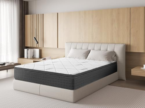 sinlikon Matelas 140x190CM,Epaisseur 22CM,Luxe Matelas Confort Zones en Mousse à mémoire de Forme, Moelleux et Respirant (140x190x22CM)