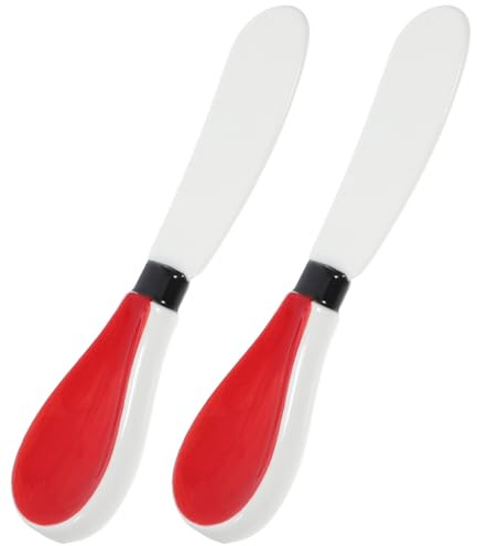 ULTECHNOVO 2 piezas Espátulas para Untar y Cerámicas Multifunción Cuchillos para Cocina Resistentes y Portátiles para y Pasteles Utensilios para Servir Fiestas y Cenas
