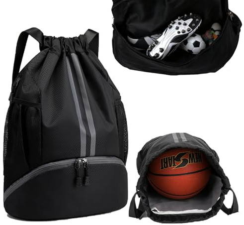 Pinboov Waterproof Football Boot Bag PE Kit Bag with Shoe Compartment