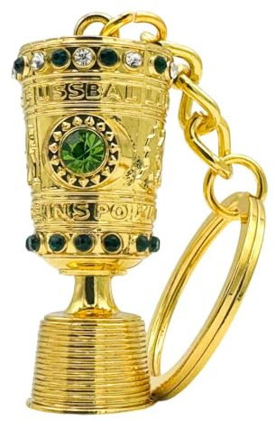Am Ball Com DFB-Pokal Schlüsselanhänger 45 mm Metall Zamak Miniatur Replik Detailgetreu Offizielle DFB Verpackung Fanartikel