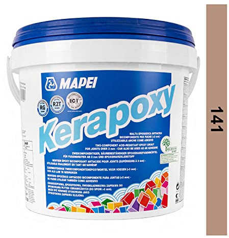 MAPEI Kerapoxy Epoxidharz Fugenmörtel für fliesen 2K 5 kg (Caramel Nr 141)