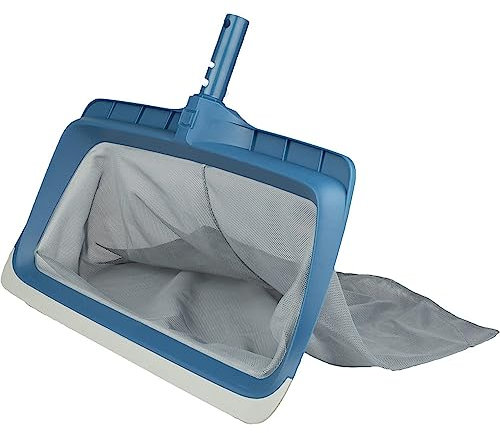 Blue Line Épuisette de Fond Raclette pour Piscine - Filet Résistant et Durable pour Nettoyage Efficace des Débris et Feuilles - Accessoire Essentiel pour Entretien Piscine - Taille Standard - Bleu
