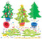 Baker Ross Kit de décoration de Noël - Lot de 4 Sapins, Assortiment