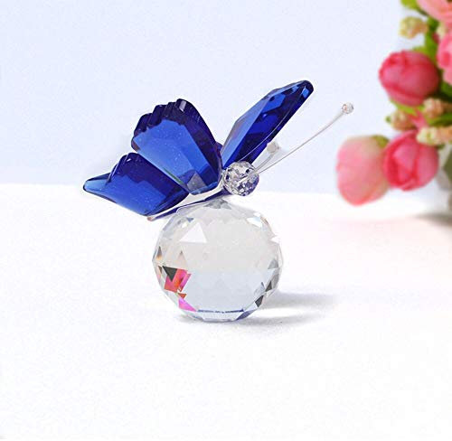 GYXYSJ 1 Stücke Bunte Kristall Schmetterling Handwerk Briefbeschwerer Figuren Miniaturen Für Hochzeit Künstliche Dekorationen Geburtstagsgeschenk
