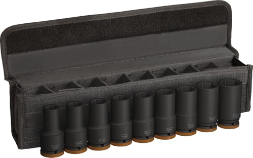 Bosch 9x PRO Impact Socket Set | Longitud 90 mm, Professional Accesorios Taladros y destornilladores