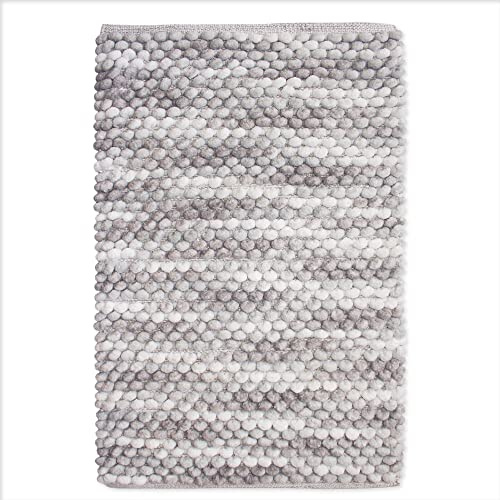 BarceloHogar Tappeto da Bagno. Tappeto Imbottito 60 x 120 cm per Piede del Letto. Tappeto 100% Microfibra soffice e Isolante. Tappeto per Pavimento Doccia. Siomara. Perla