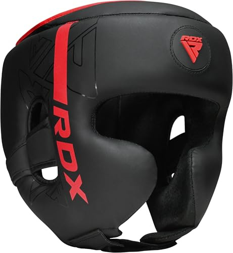 RDX Caschetto Boxe MMA Kick Boxing Allenamento, Maya Hide Pelle Headgear, KARA Professionale Pugilato Protezione Casco per Sparring Muay Thai Arti Marziali Grappling Taekwondo Karate, Uomo Donna