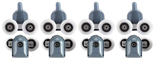 Ensemble de 8 rouleaux de porte de douche, 4 supérieurs et 4 inférieurs, roulettes pour chariot porte coulissante en verre de salle de bain