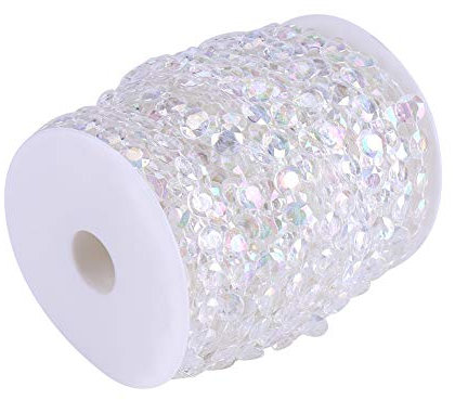Tyenaza Cuentas de Cristal Guirnalda, Rollo Cuentas Cristal Cortina, cuentas de acrílico para cortina, hebras para hacer cortinas, decoración de árboles, bodas y celebraciones de fiestas, 30 m(2#)