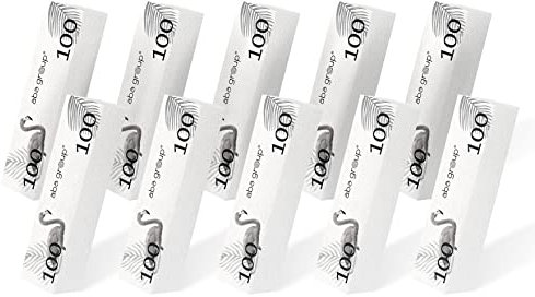 Aba Group Bloque de pulido profesional para uñas, bloque pulidor de uñas, duradero, uso único, preciso, fabricado en la UE, 10 unidades (100/100)