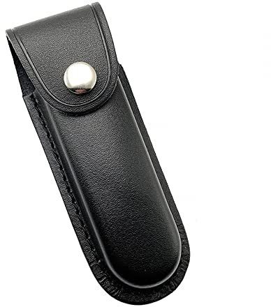 DONGKER Messertasche, Leder Klappmesser Taschenmesser Hülle, 5-Zoll Messerscheide mit Schnappverschluss Gürtelschlaufe für Klappmesser