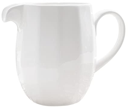 CHENMIAOMIAO Sauce Boat Gravy Bowl Ceramic Milk Pot Household Milk Frother Coffee Wreath Cup Restaurant Seasoning Pot with Handle Butter Syrup Pot 750ml pour ladle (Color : White)