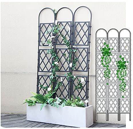 SHUITUKOUU Freistehende Ranksäule,Gartenspalier Duty Rostfreies Wandspalier Für Kletterpflanzen Metalldekoration Im Freien Großes Spalier Für Topfpflanzen,250cm/98.42in,90cm/35.43in