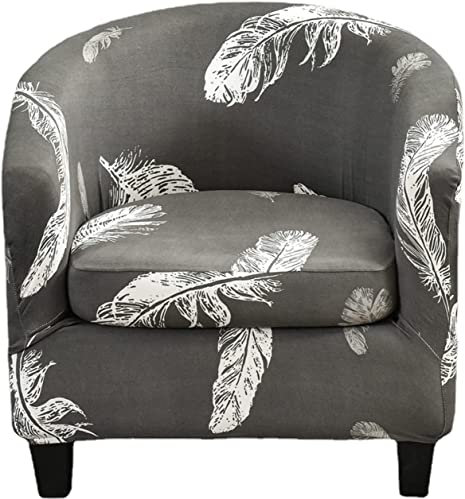 ELYSYSRL 2-Teiliger Bezug für Wannensessel, Clubsessel-Schonbezüge aus hochelastischem für Sessel, Einsitzer-Sofabezug mit Kissenbezug Sofa-Couch-Abdeckung für Wohnzimmer-Büro-Empfang (Color : #28)