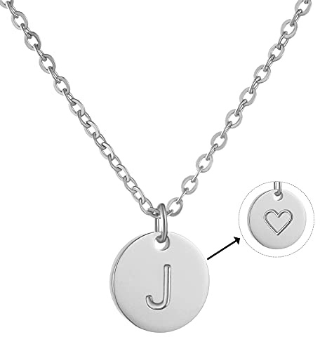 AFSTALR Damen Initialen Kette Buchstaben Anhänger Gold/Rosegold/Silber Kette mit Herzen Geburtstagsgeschenk für Mädchen