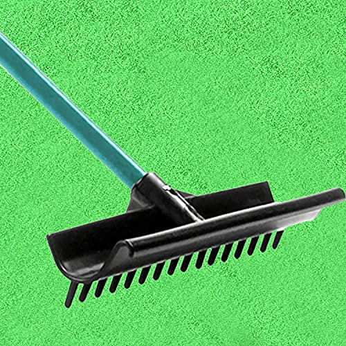 Rastrillo de césped, rastrillo de Trampa de Arena para Rango de conducción, rastrillo de nivelación de césped, Kit de Herramientas Organizador de césped de Hojas de jardín, el mang