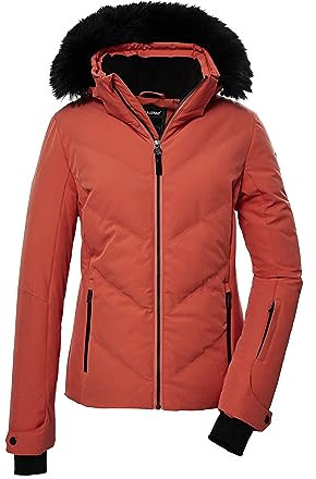 killtec Damen Skijacke/Steppjacke mit abzippbarer Kapuze und Schneefang KSW 58 WMN SKI QLTD JCKT, koralle, 42, 39724-000
