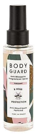 BODYGUARD | Anti-moustiques Parfumé Coco | Spray répulsif | Protection contre piqûres de moustiques | Efficacité 8 heures contre les moustiques tigres | Enfants dès 1 an | Fabriqué en France | 100 ml